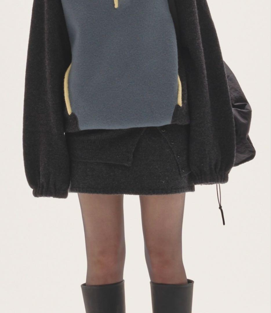 todayful Layered Knit Skirt チャコールグレー