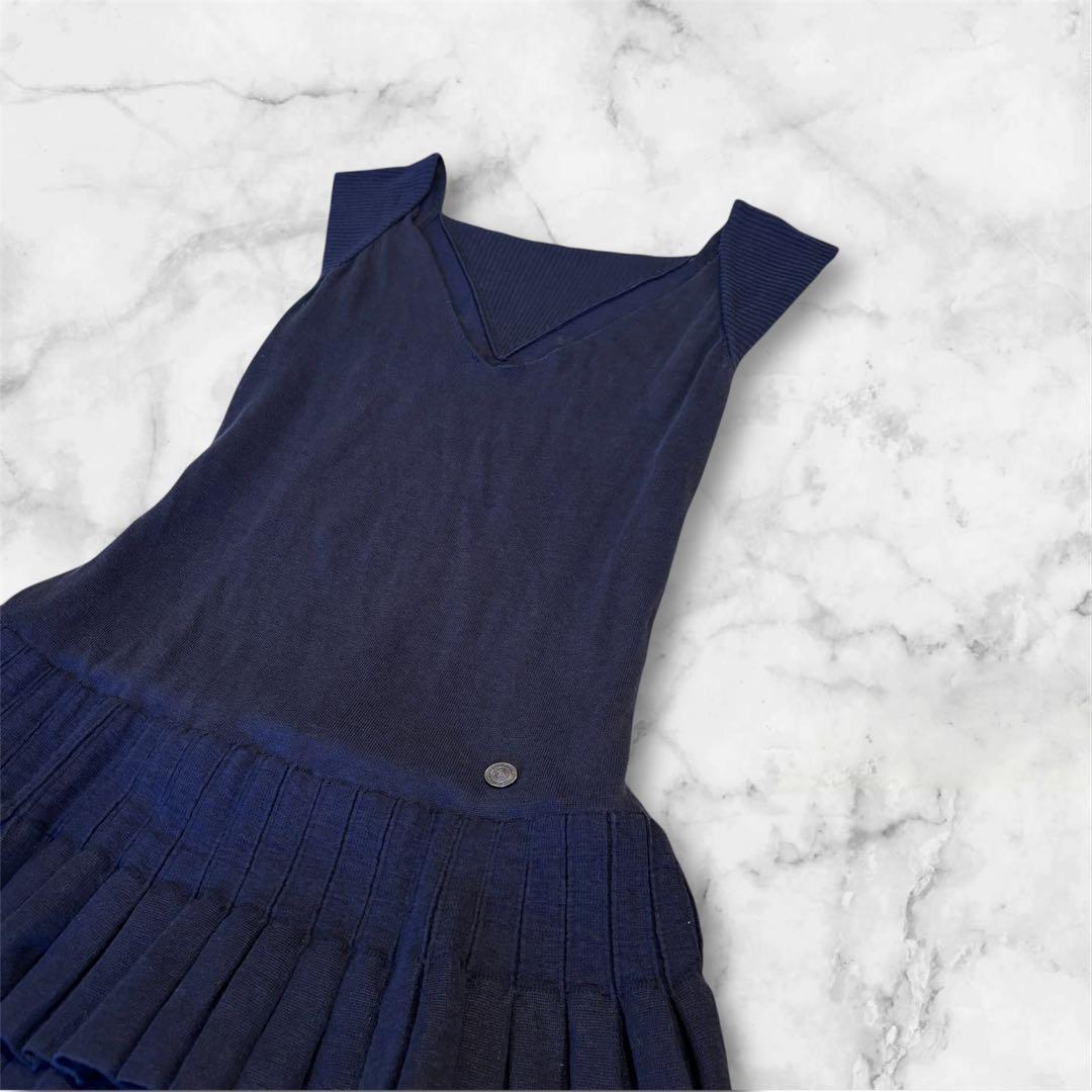 ✨カリーナ様CHANEL✨ティアードフリルワンピース 40　 着丈約80㌢