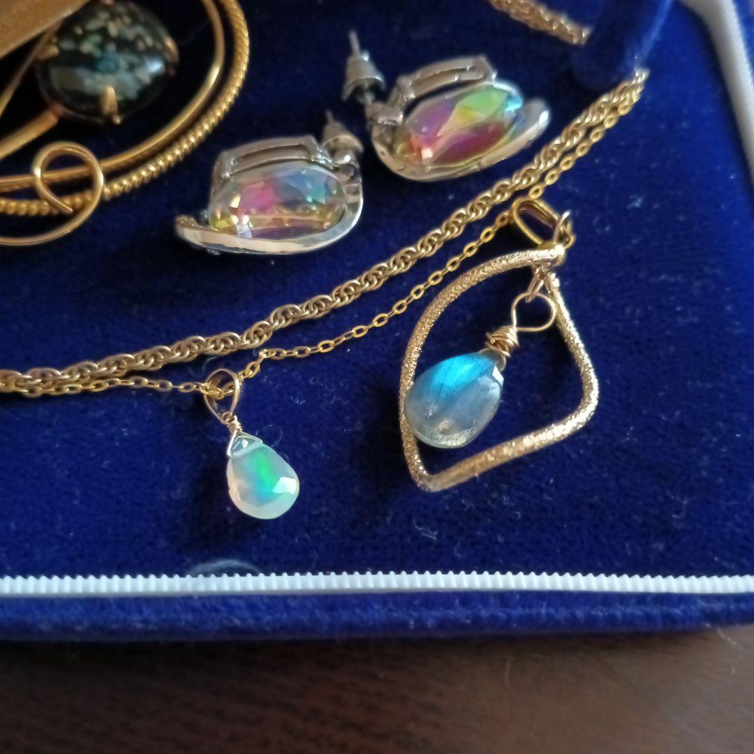 遺品整理アクセサリーまとめK18プレシャスオパール、ピエールカルダン、ニナリッチ