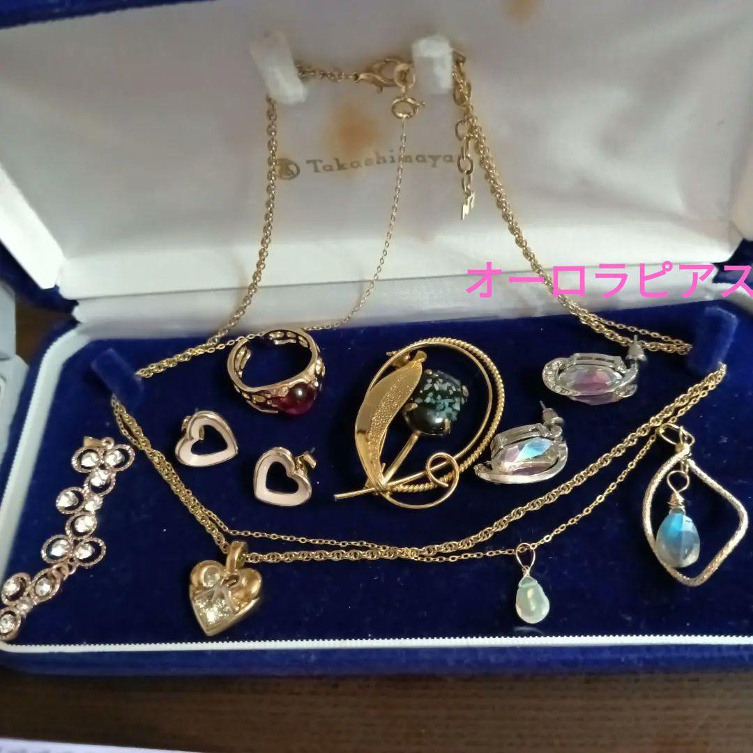 遺品整理アクセサリーまとめK18プレシャスオパール、ピエールカルダン、ニナリッチ