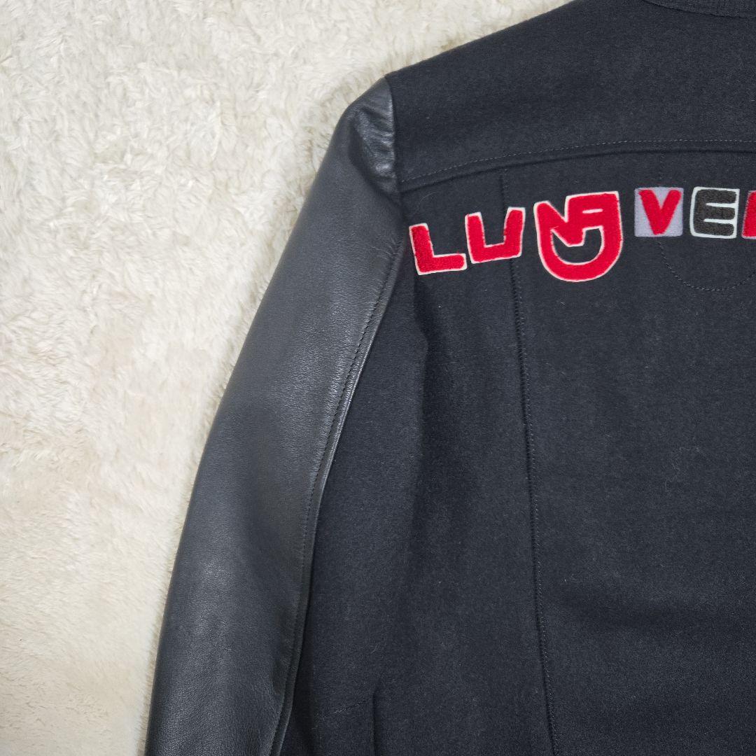 マリテ フランソワ ジルボー 袖レザー ウール スタジャン ワッペン