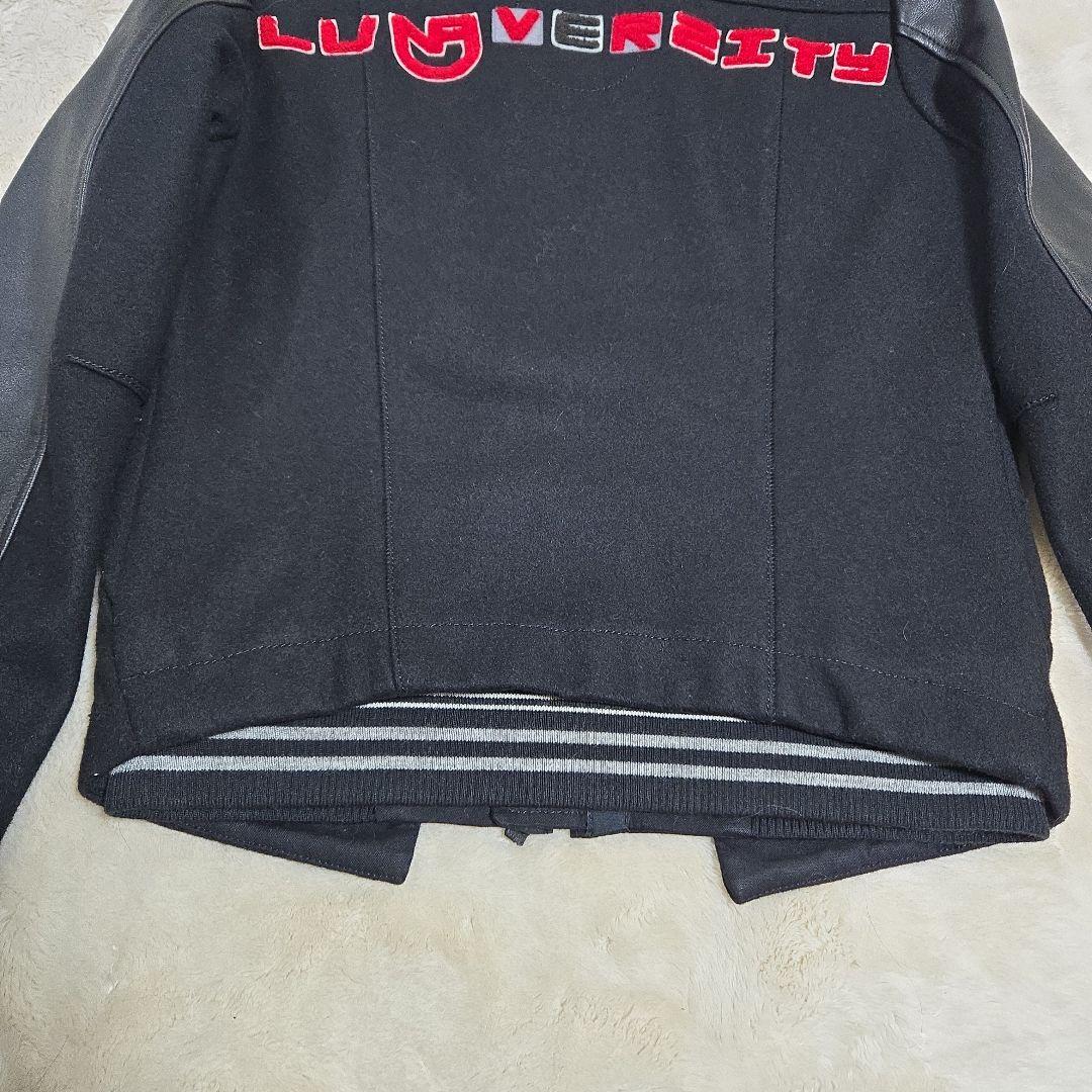 マリテ フランソワ ジルボー 袖レザー ウール スタジャン ワッペン