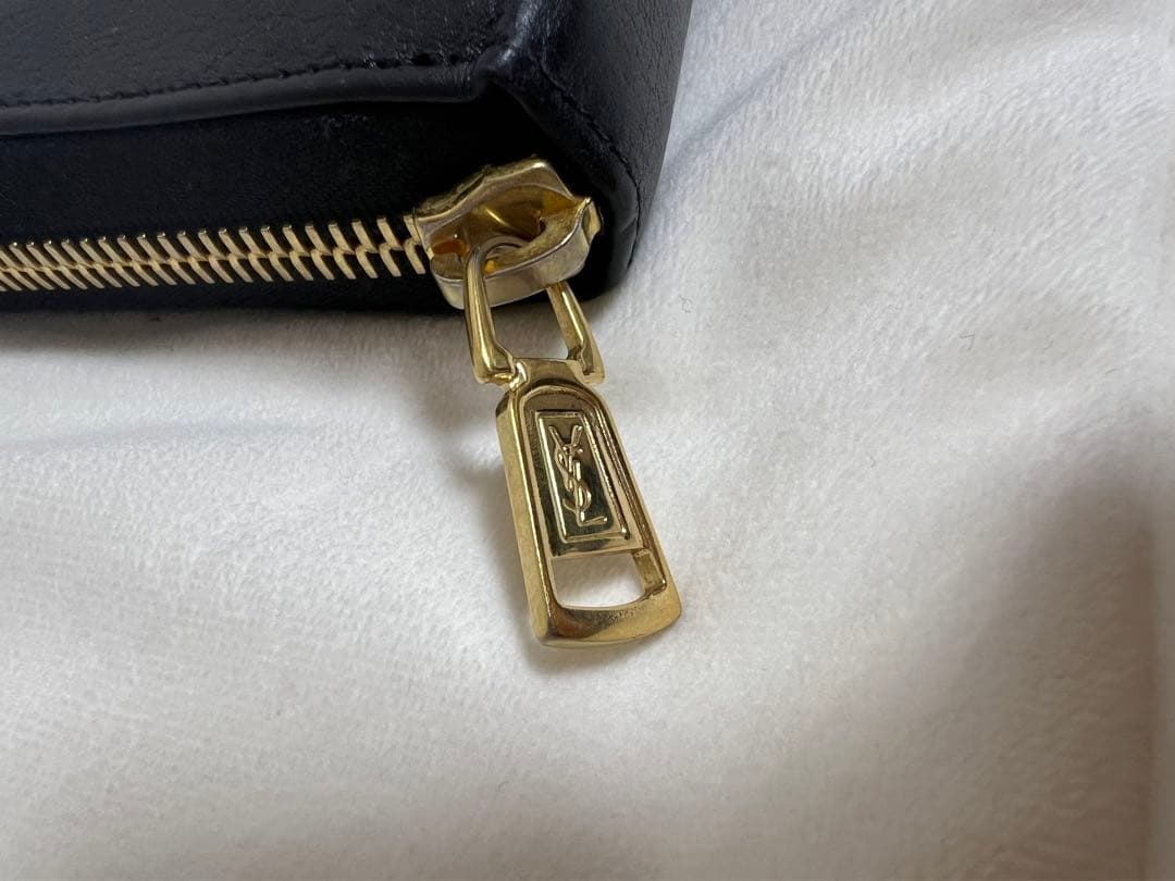 イヴ・サンローラン ラウンドファスナー 長財布 ウォレット ブラック