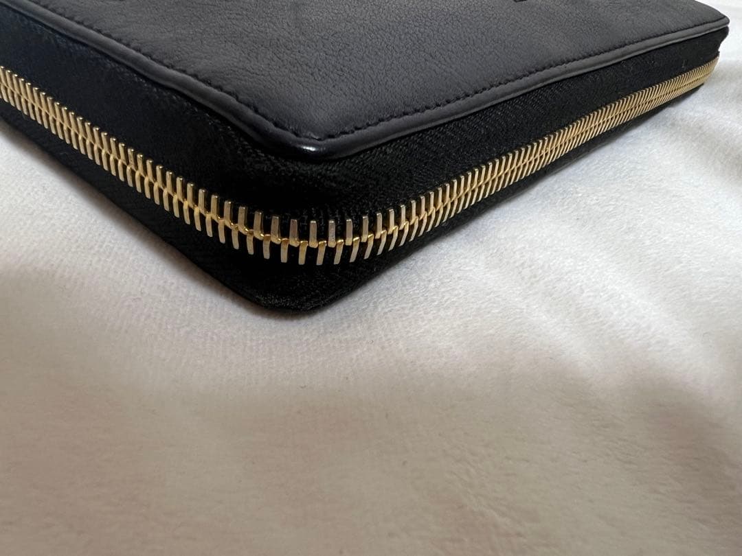 イヴ・サンローラン ラウンドファスナー 長財布 ウォレット ブラック