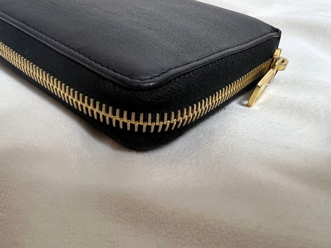 イヴ・サンローラン ラウンドファスナー 長財布 ウォレット ブラック