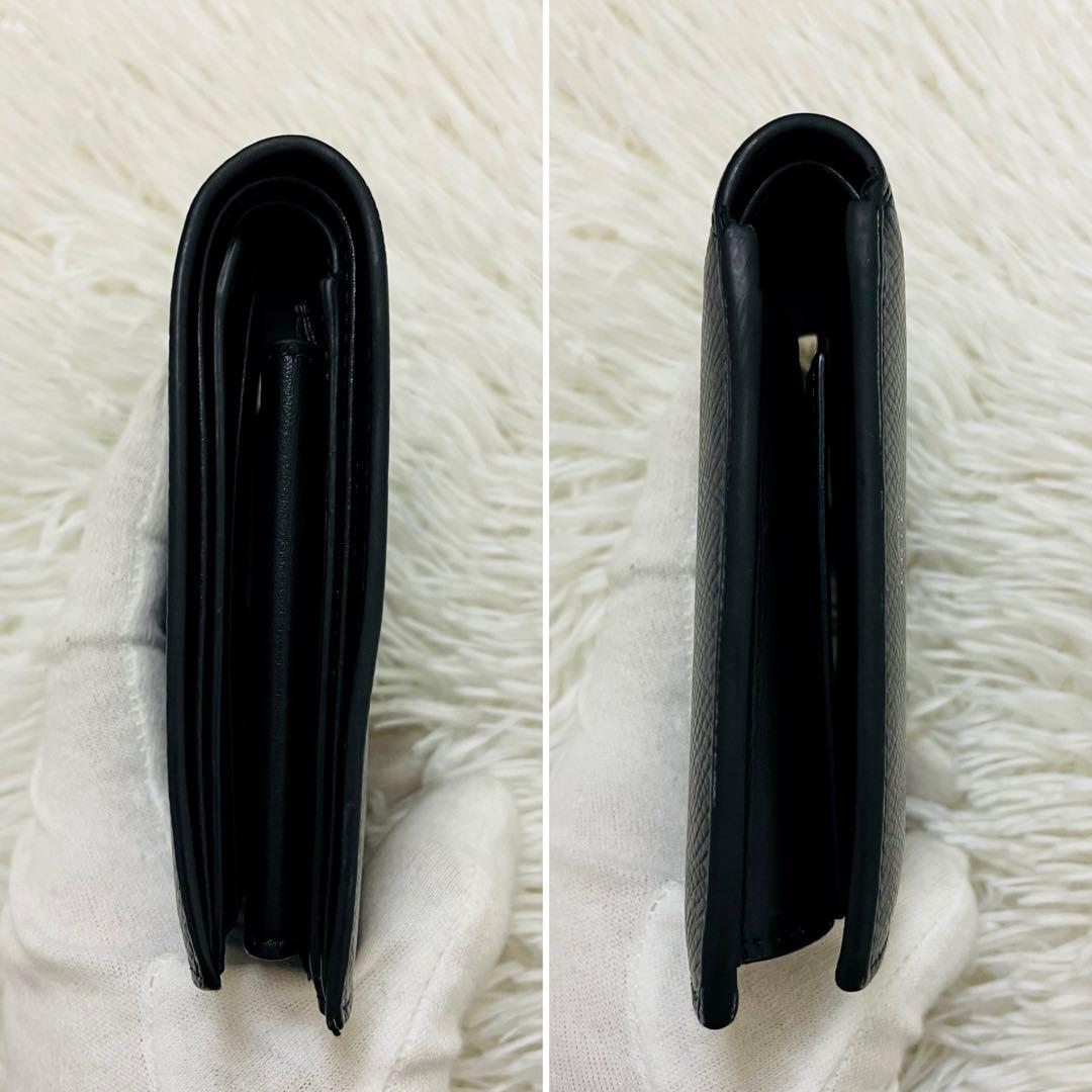 極美✨CELINE 二つ折り財布 バイフォールド レザー ブラック 新作