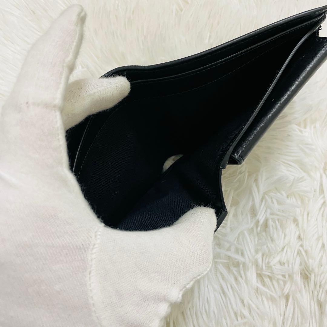 極美✨CELINE 二つ折り財布 バイフォールド レザー ブラック 新作