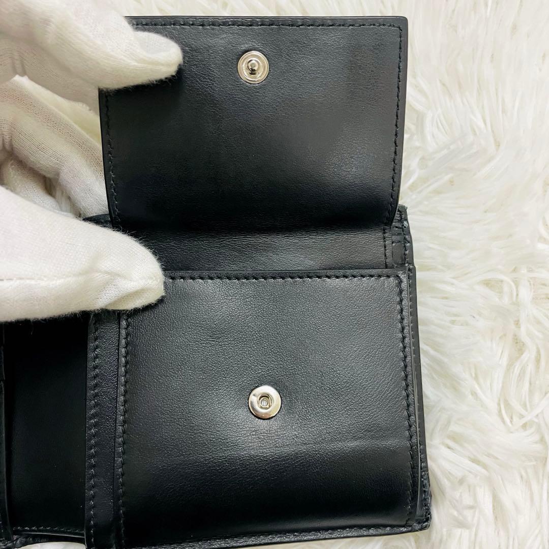 極美✨CELINE 二つ折り財布 バイフォールド レザー ブラック 新作