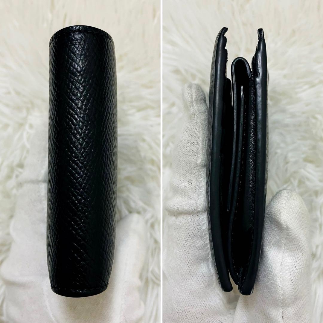 極美✨CELINE 二つ折り財布 バイフォールド レザー ブラック 新作