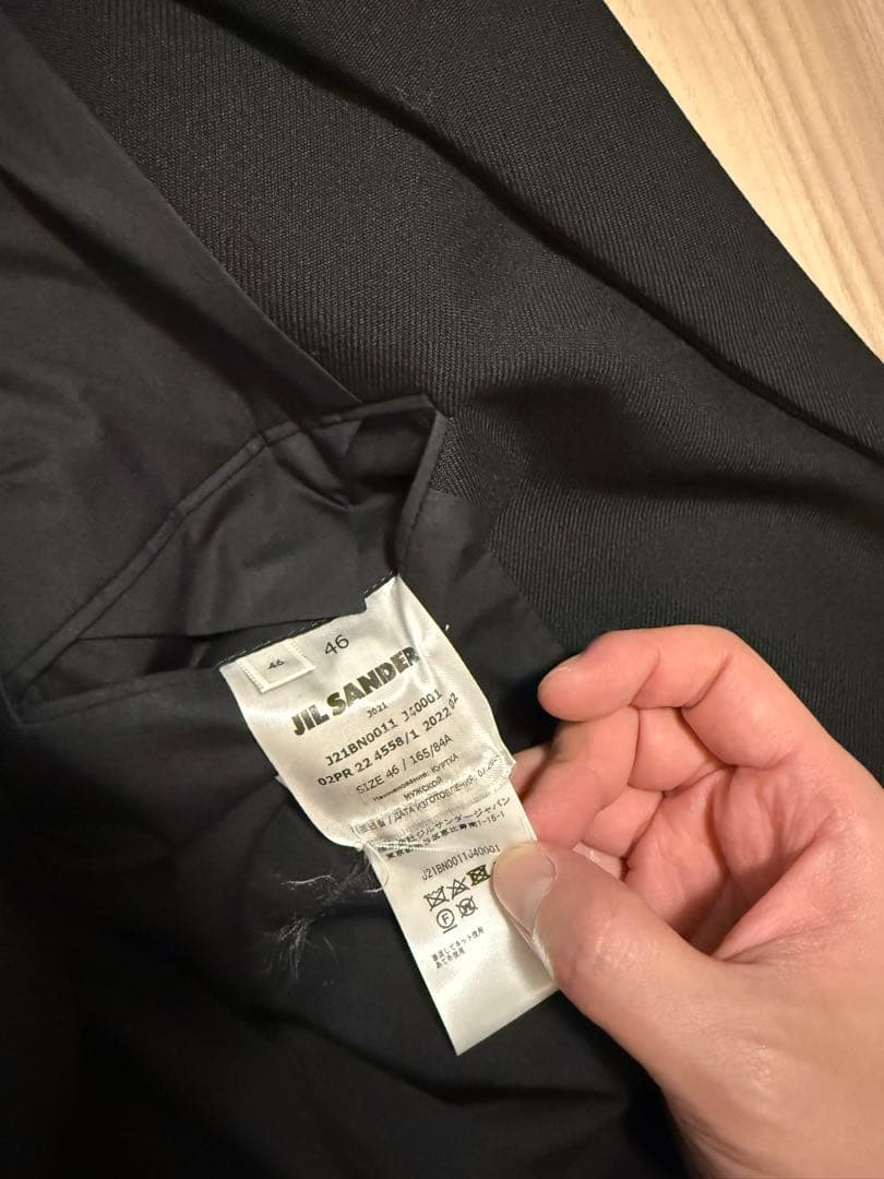 タカ JIL SANDER ブラック テーラード 46 定価40万