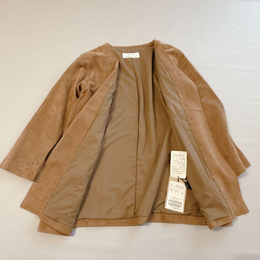 新品タグ付き✨ ノーカラーレザージャケット プラージュ 山羊革 定価49000円