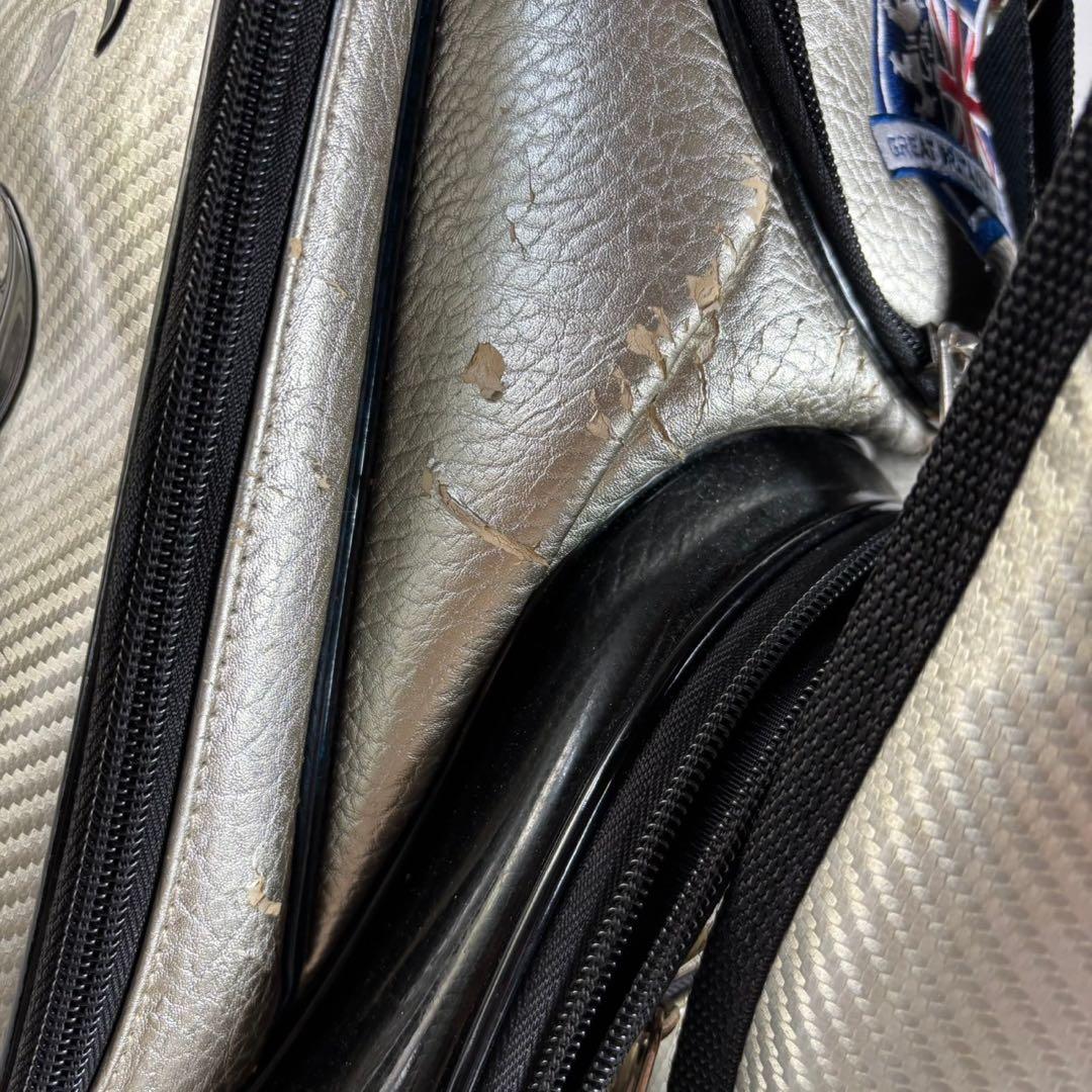 アドミラルキャディバッグ、シルバー×ブラック