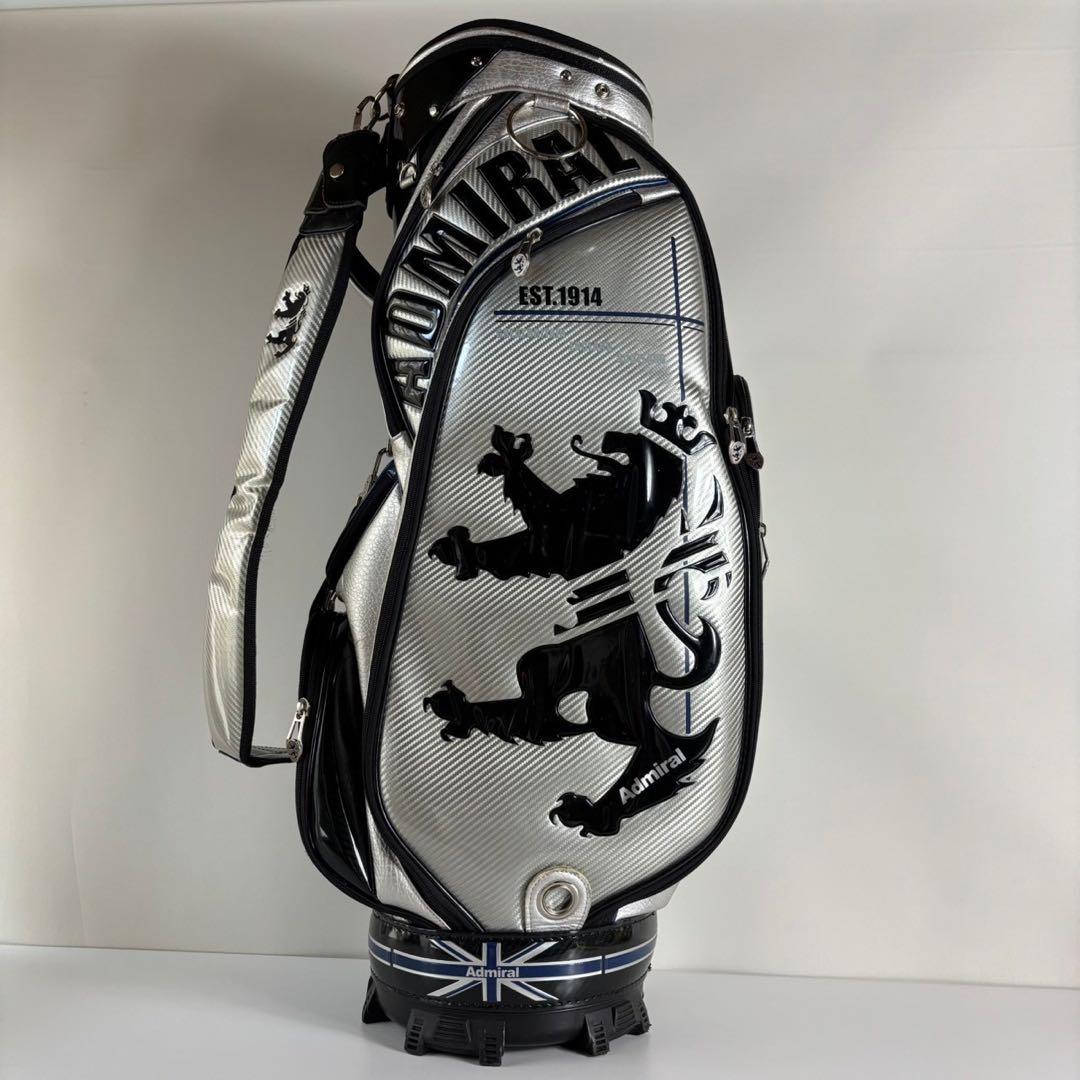 アドミラルキャディバッグ、シルバー×ブラック
