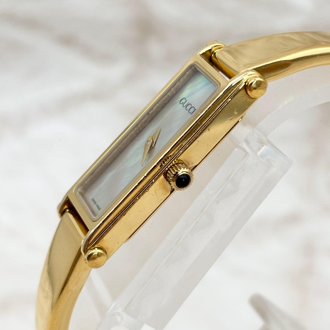 新品電池✨ GUCCI 1500 シェル文字盤 ゴールド