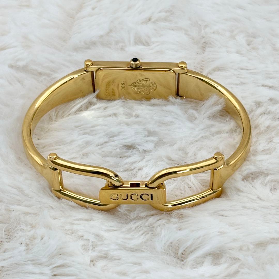 新品電池✨ GUCCI 1500 シェル文字盤 ゴールド