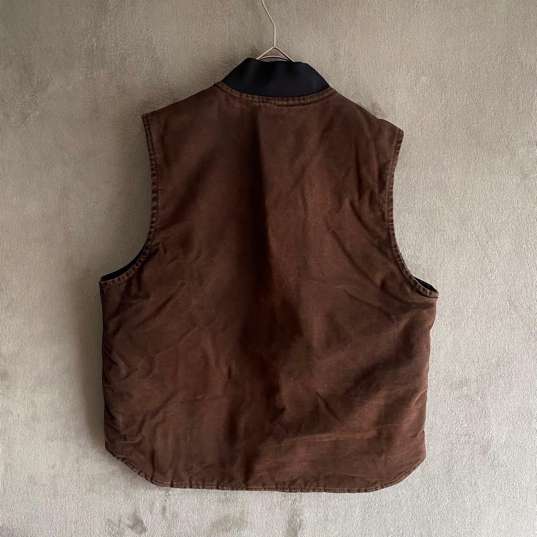 Carhartt ダックベスト 中綿キルティング V02 ダークブラウン L