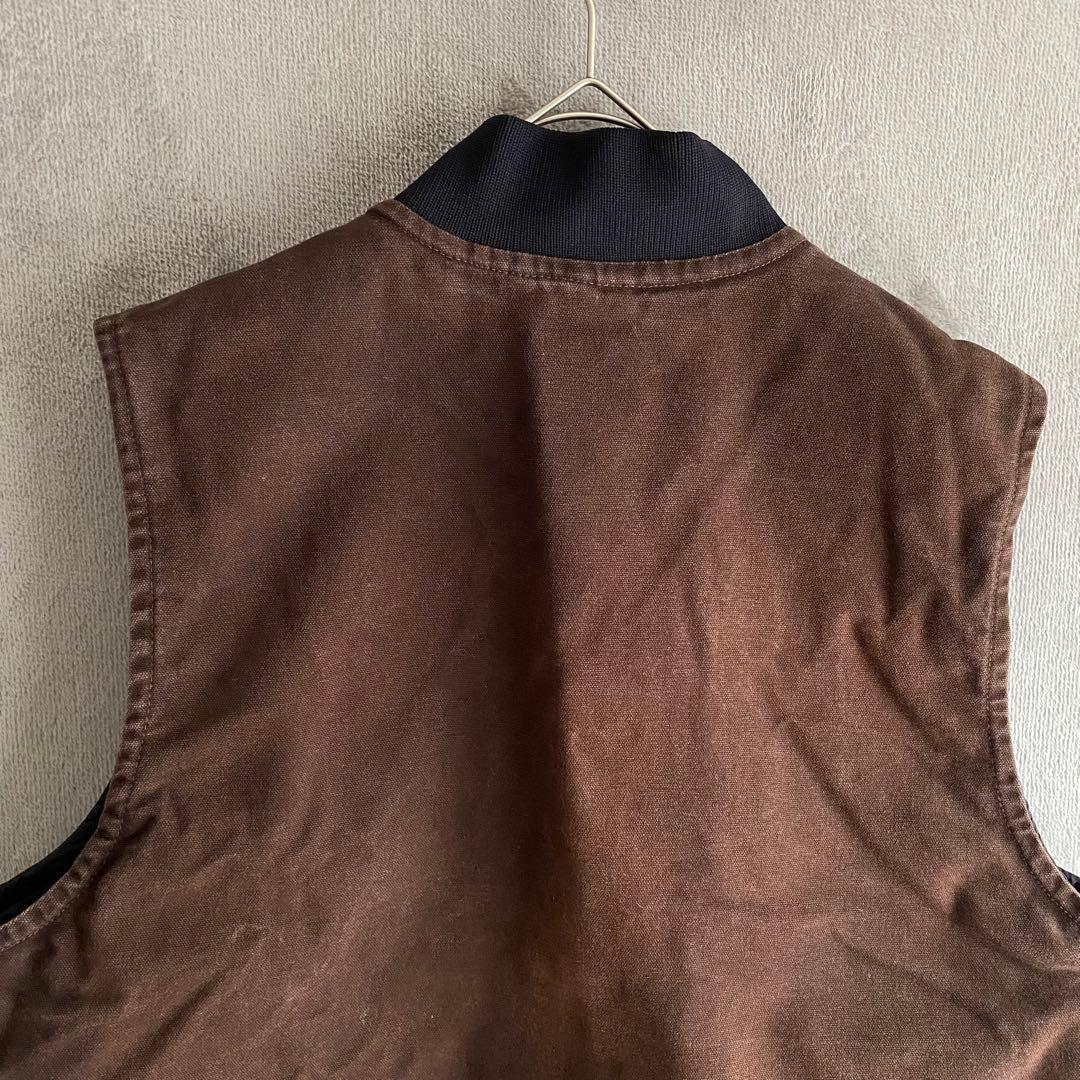 Carhartt ダックベスト 中綿キルティング V02 ダークブラウン L