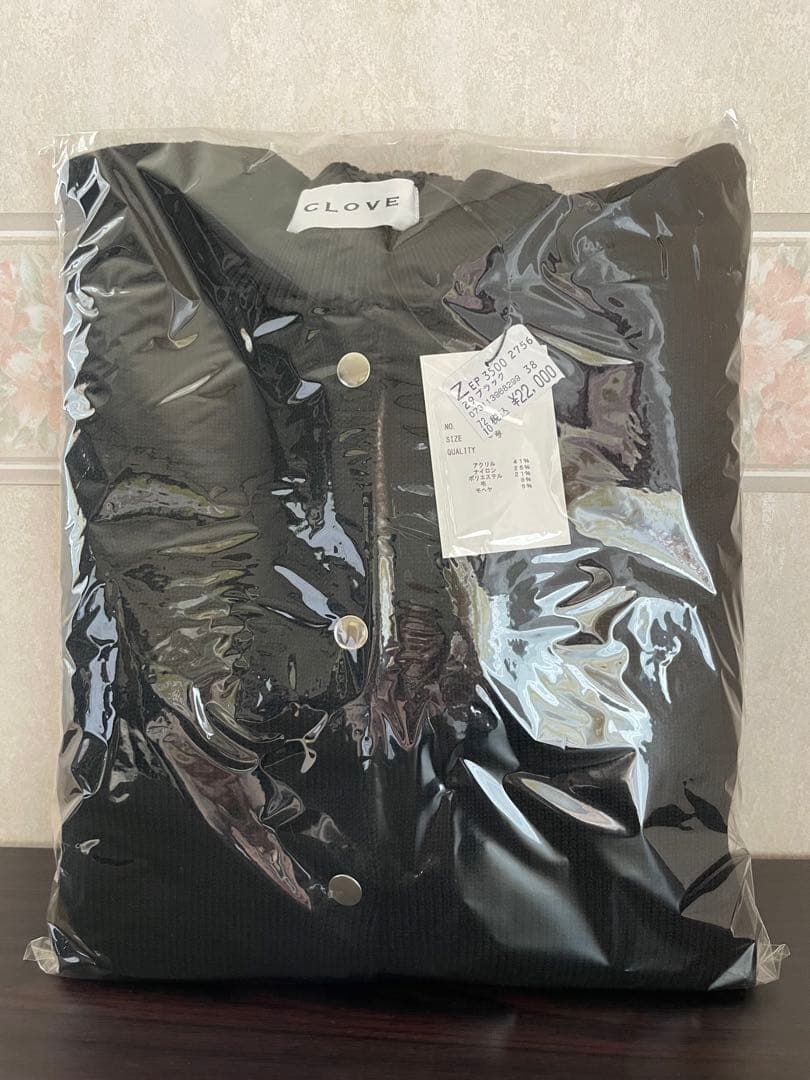 【新品未使用】ヤマダヤ　CLOVE バイカラーニットブルゾン　ブラック