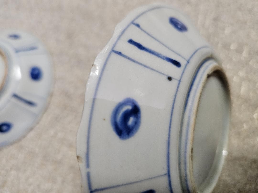 値下げ限界‼️早い者勝ち 新渡品 江戸後期から明治初 芙蓉 花鳥文 9客セット