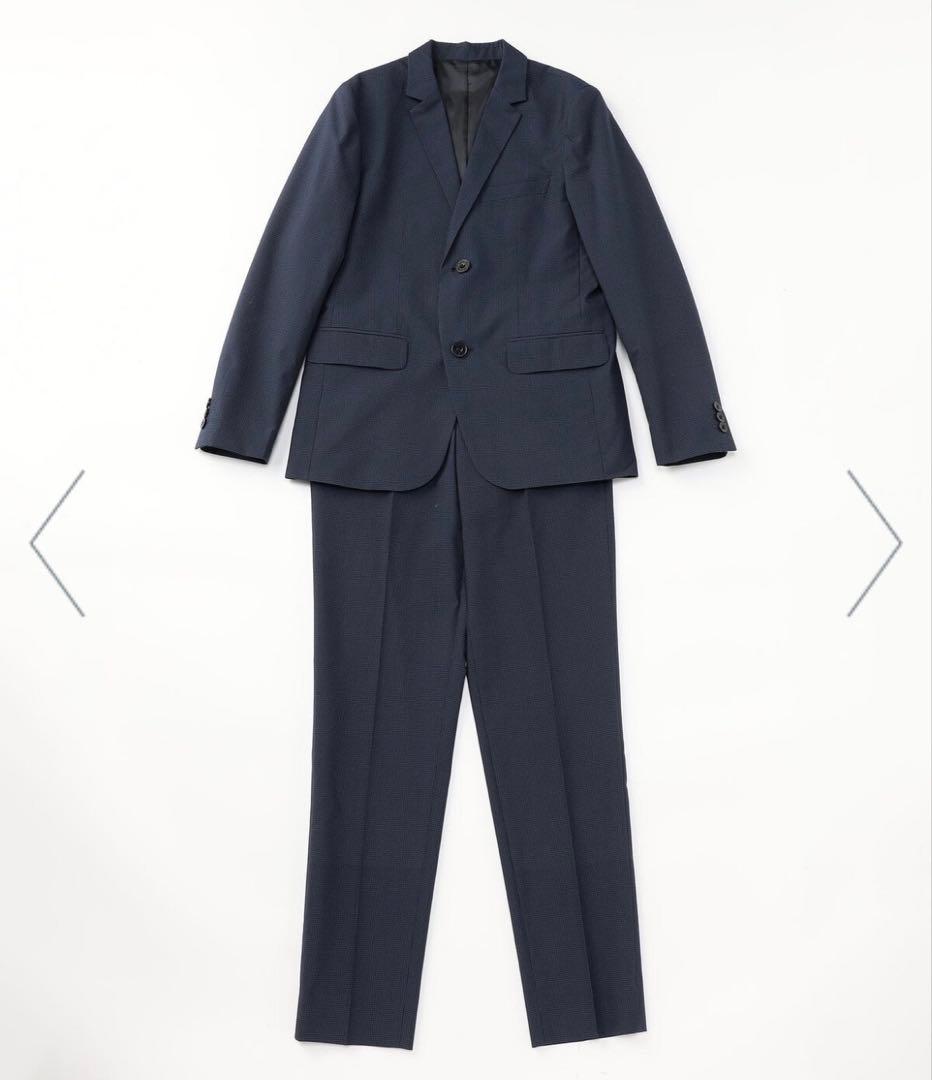 コムサイズム マイクロチェック スーツ 160 卒業式 フォーマル