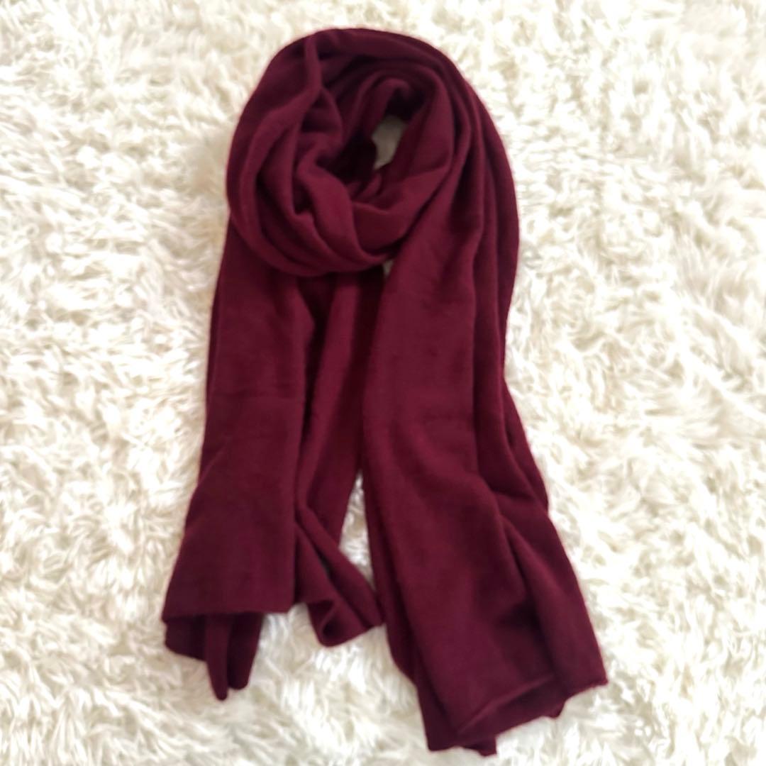 美品 ザノーネ 大判カシミヤ100%マフラー ストール