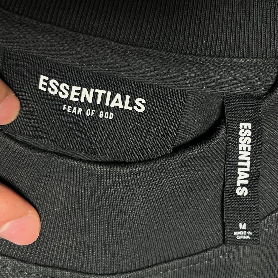 Fog Essentials tシャツ　長袖　ブラック　花卉カットソー　黒　ロゴ