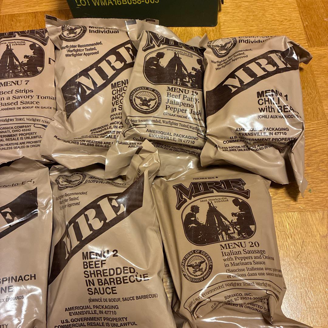 米軍非常食 弾薬箱 MREレーション　ミリメシ　コレクション用