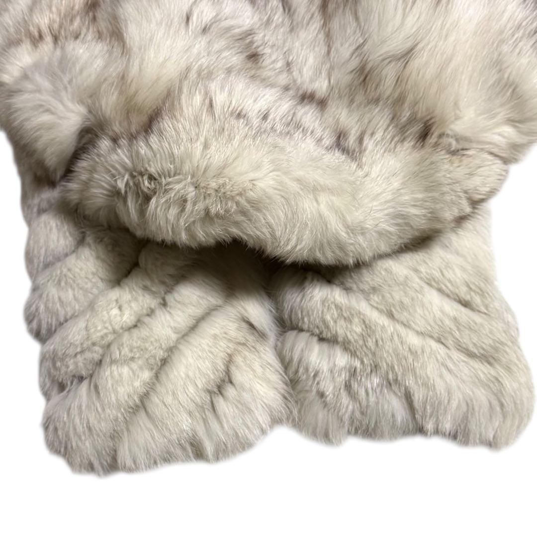 SAGA FOX ブルーフォックス ファーコート 毛皮 ボリューム襟 着丈69