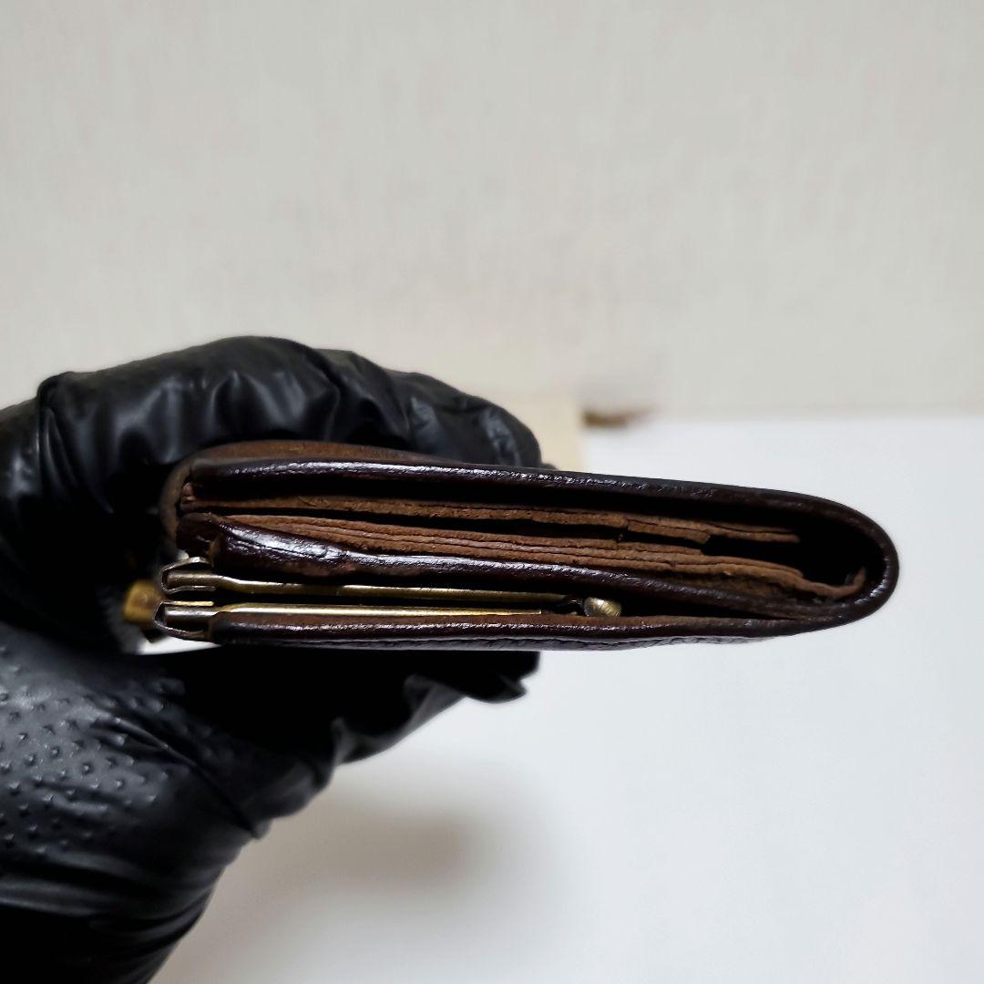 正規品　IL BISONTE　イルビゾンテ　二つ折り財布　ブラウン　良品フラップ