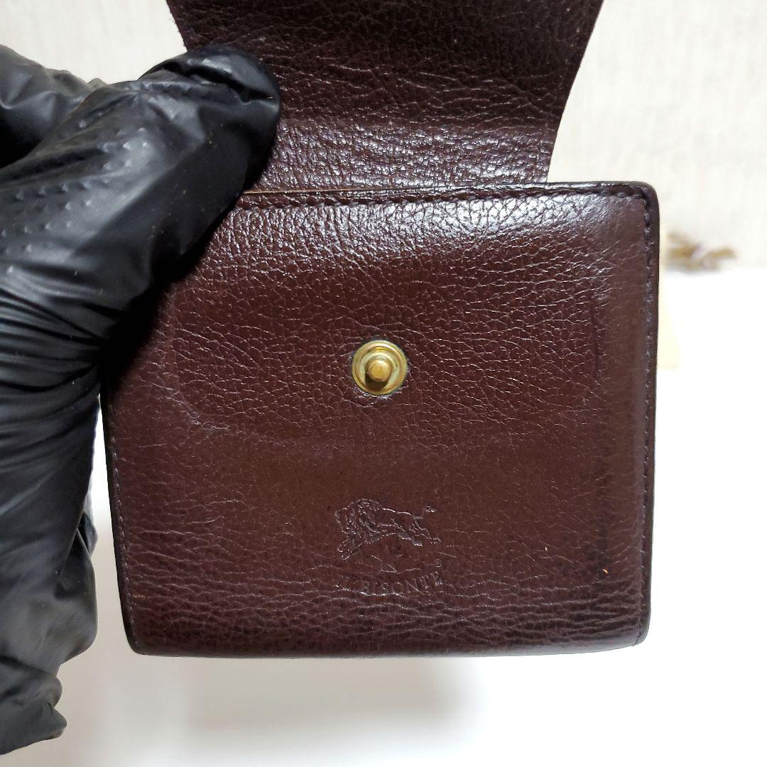 正規品　IL BISONTE　イルビゾンテ　二つ折り財布　ブラウン　良品フラップ