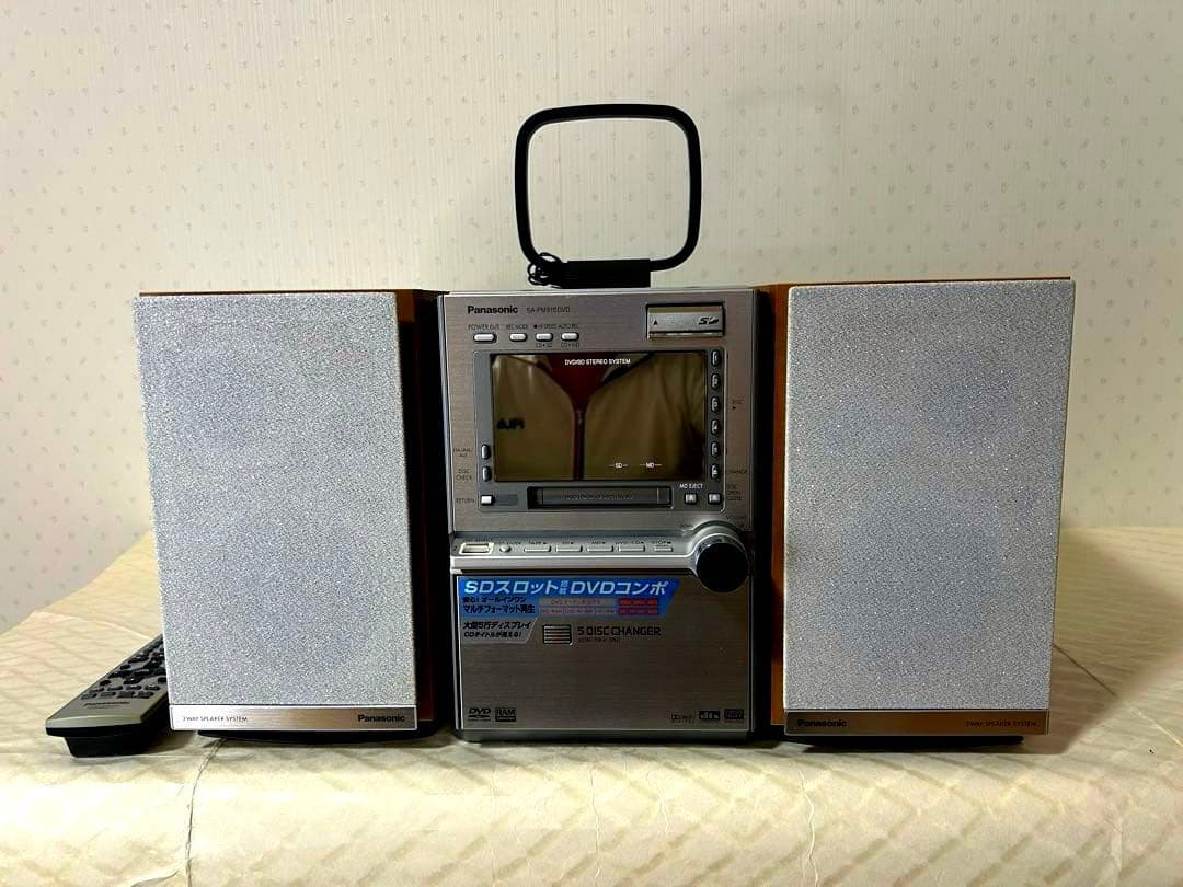 Panasonic DVD内蔵CD/SD/MDカセット付　SC-PM910DVD