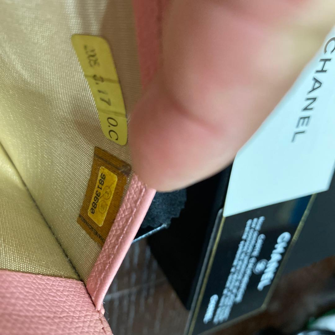 CHANEL ピンク レザー 長財布