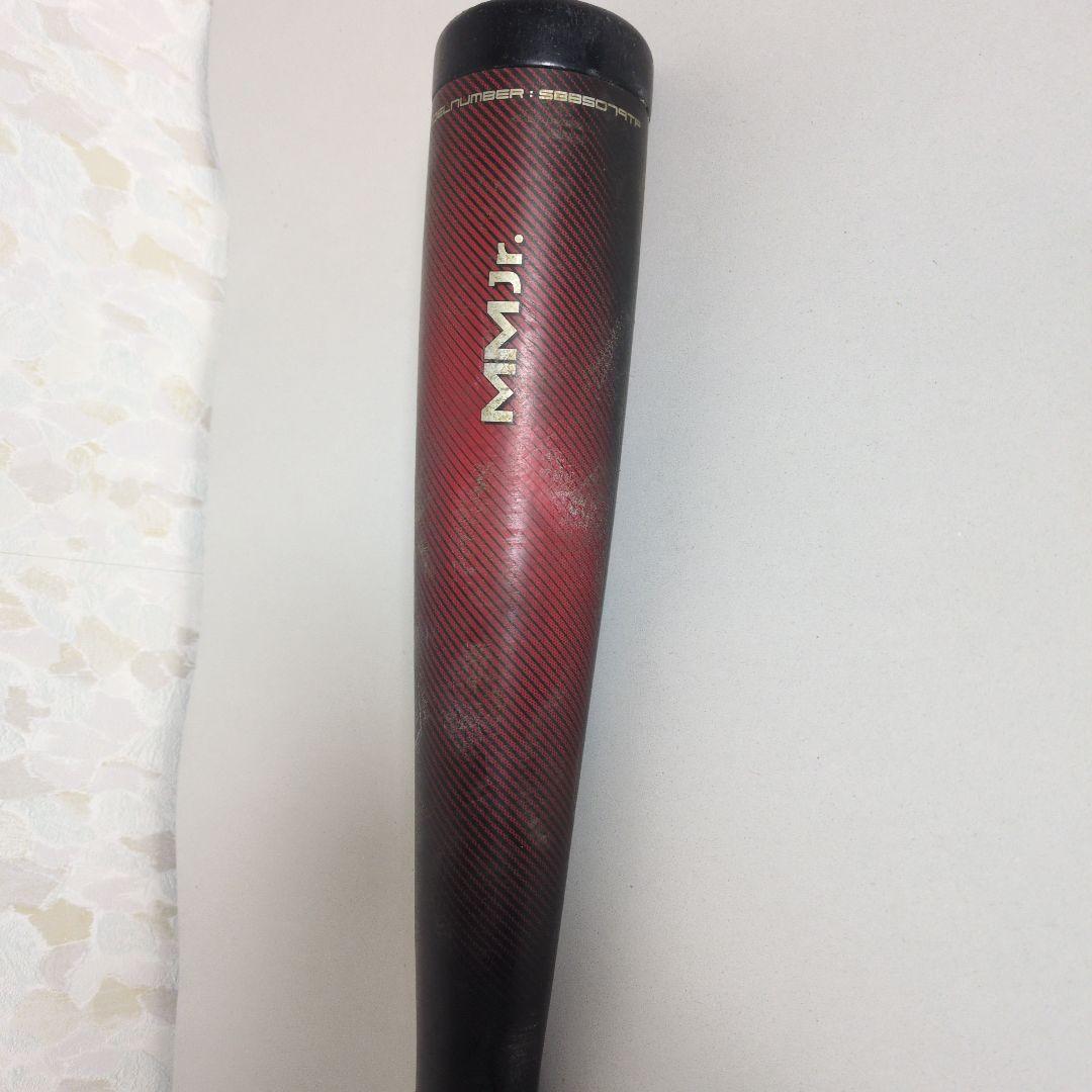 中古　MMJr.78cm トップバランス 軟式バット ブラック×レッド