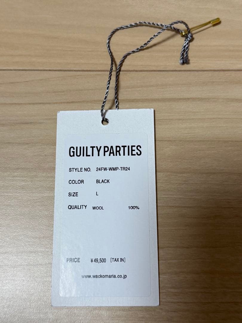 WACKO MARIA DOUBLE PLEATED TROUSERS ブラック