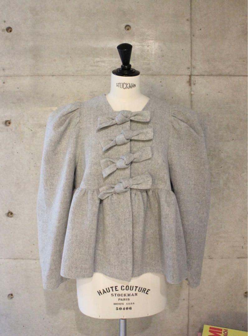 jnhearts ジェイエヌハーツ　リボンコート　グレー