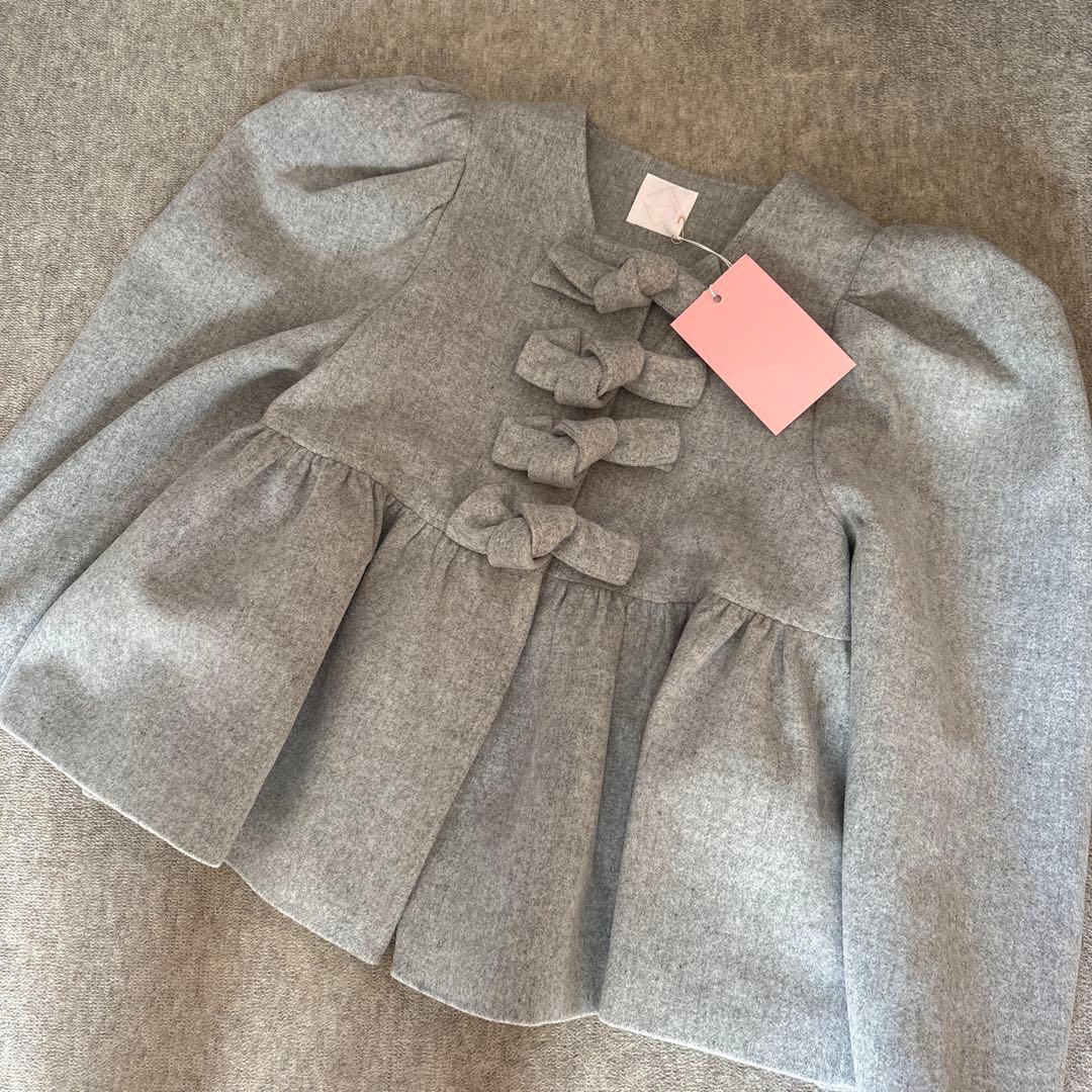 jnhearts ジェイエヌハーツ　リボンコート　グレー