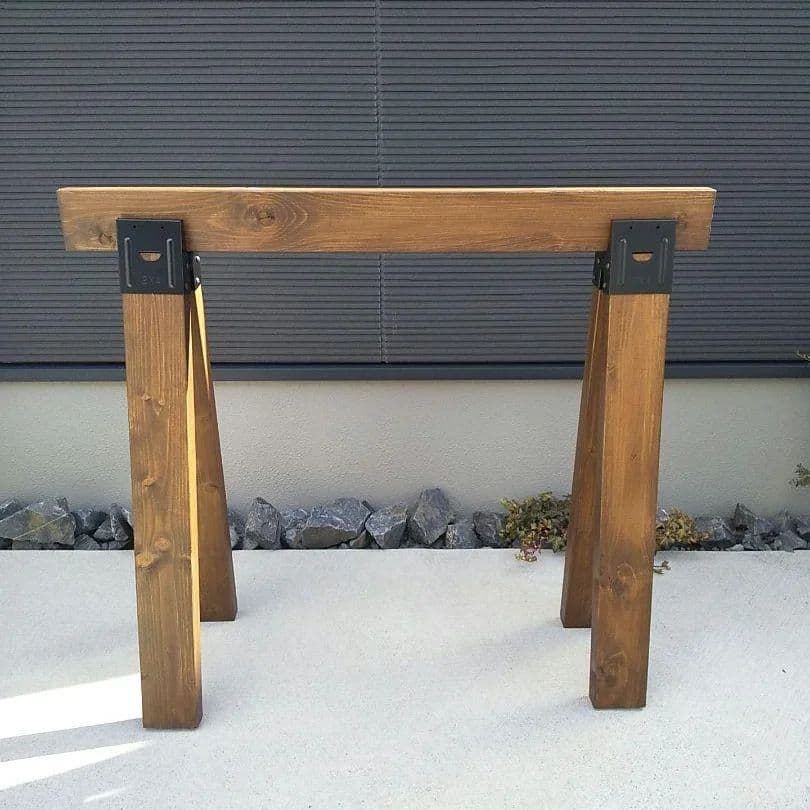 3セット 新品 ソーホースブラケット バリケード アウトドア DIY お庭 駐車