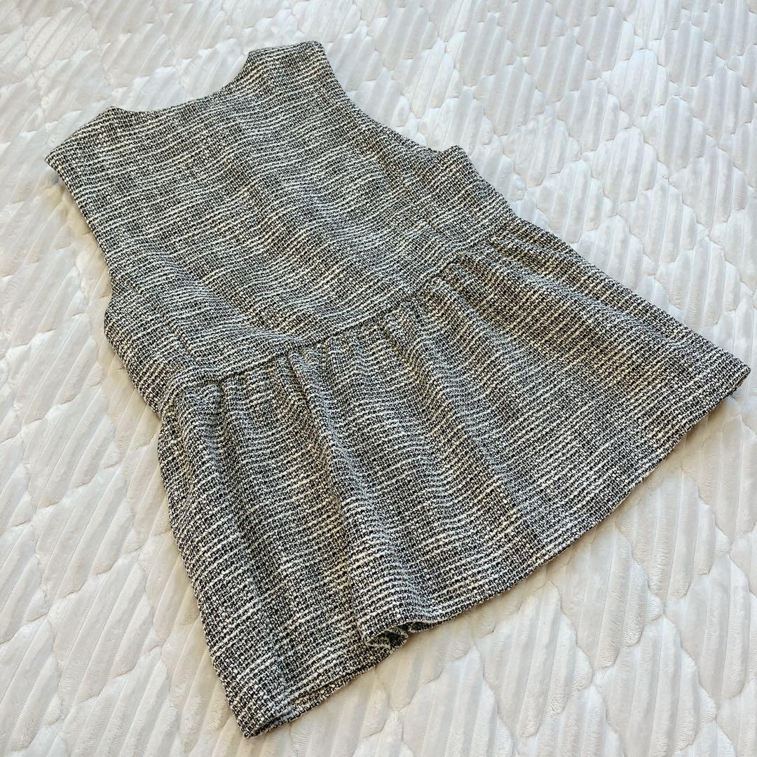 ships スラブ ツイード ジレ25SS パールボタン ベストサイズF