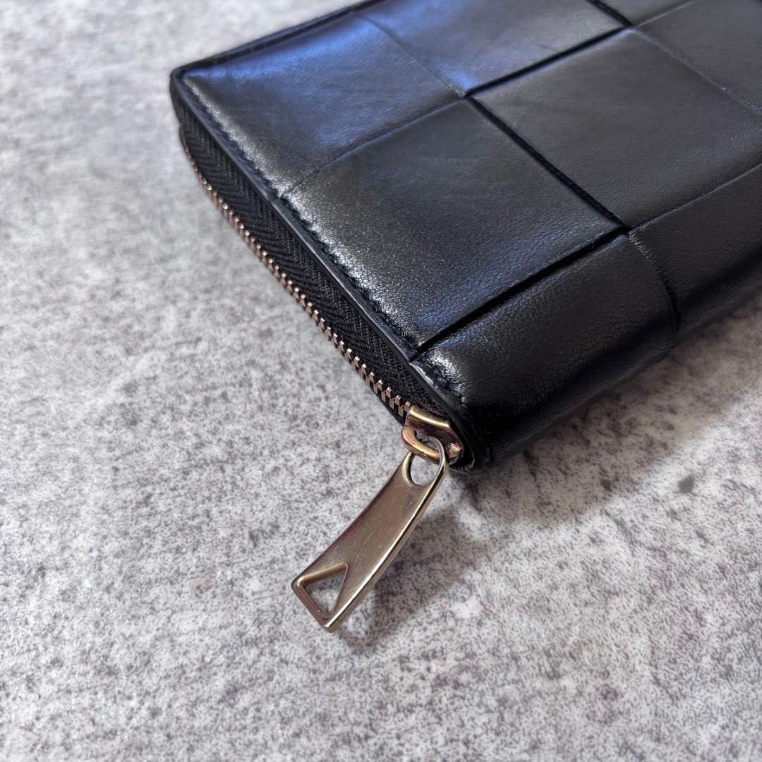 美品 ボッテガヴェネタ カセット ジップアラウンド ウォレット コンパクト