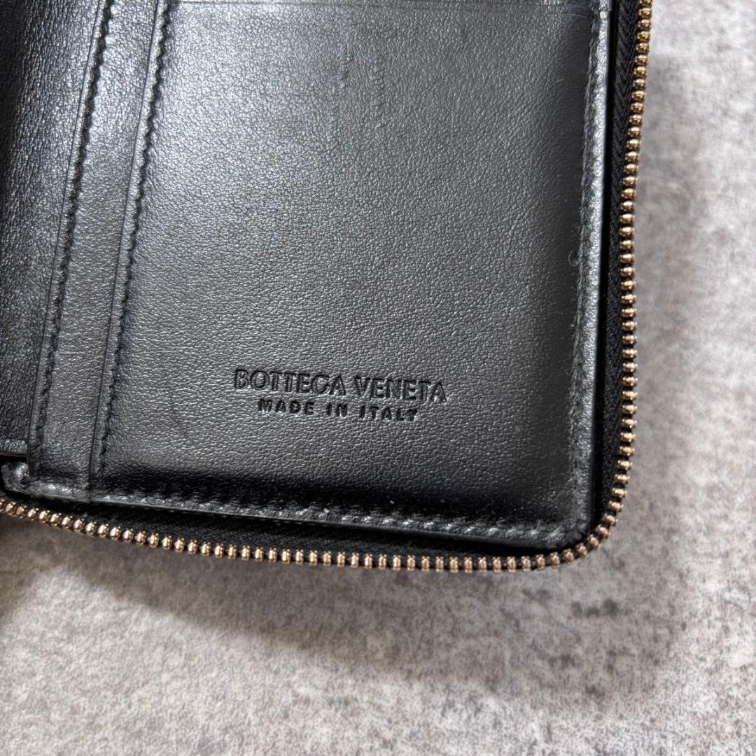 美品 ボッテガヴェネタ カセット ジップアラウンド ウォレット コンパクト