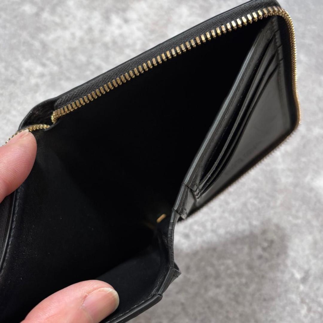 美品 ボッテガヴェネタ カセット ジップアラウンド ウォレット コンパクト