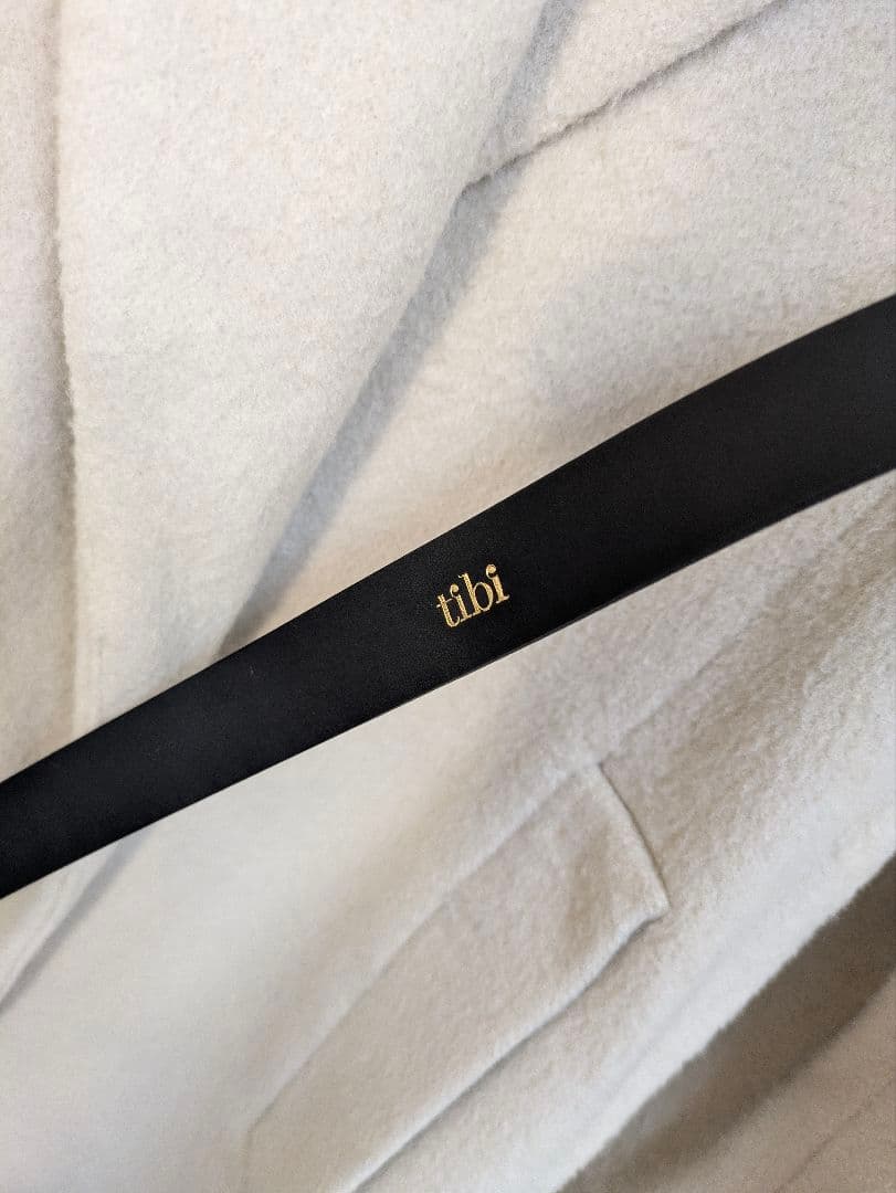 【未使用美品】tibi NEW YORK ベルト付きロングコート ウール シルク