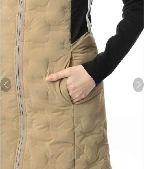 コヤギ　美品　ニューバランスゴルフ　ダウンワンピース2 ベージュ　中綿