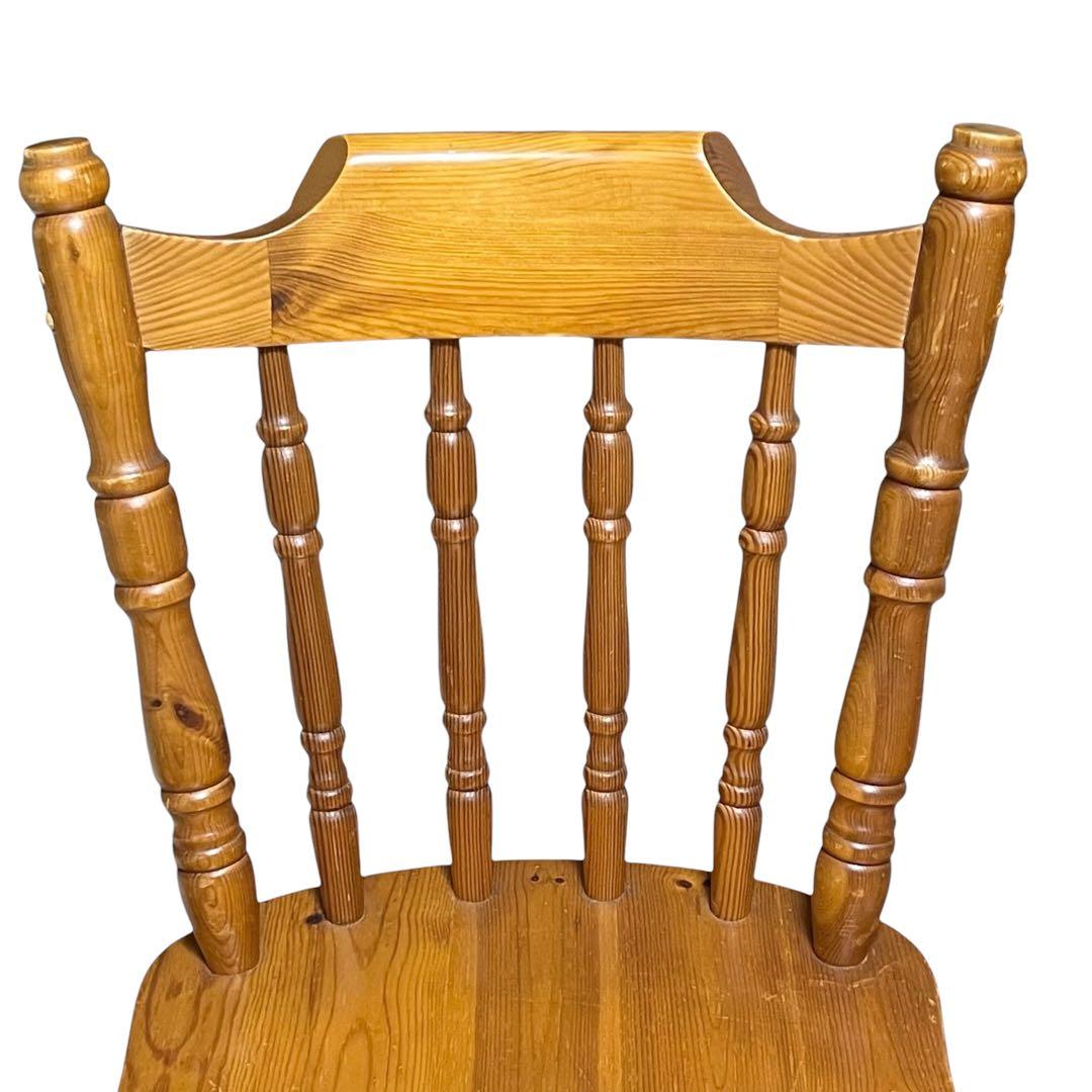 ウィンザーチェア　ダイニングチェア カントリー調　パイン材 2脚　セット