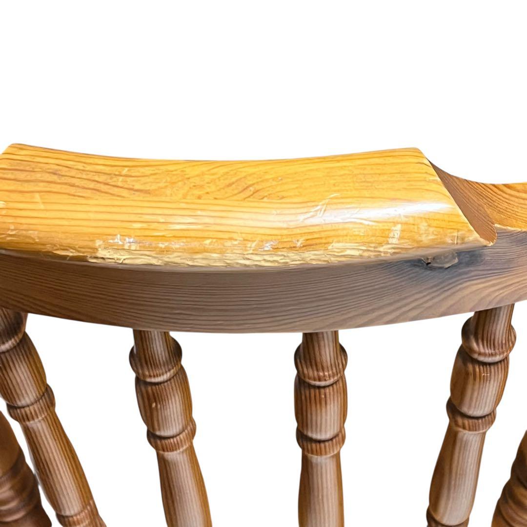 ウィンザーチェア　ダイニングチェア カントリー調　パイン材 2脚　セット