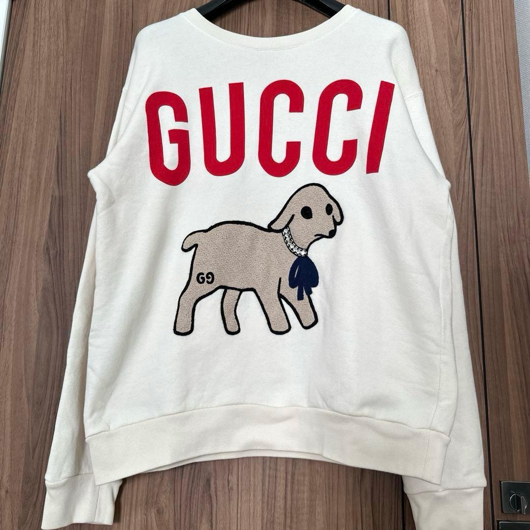 美品⭐︎GUCCI スウェット　トレーナー　ホワイト　S レディース　パーカー