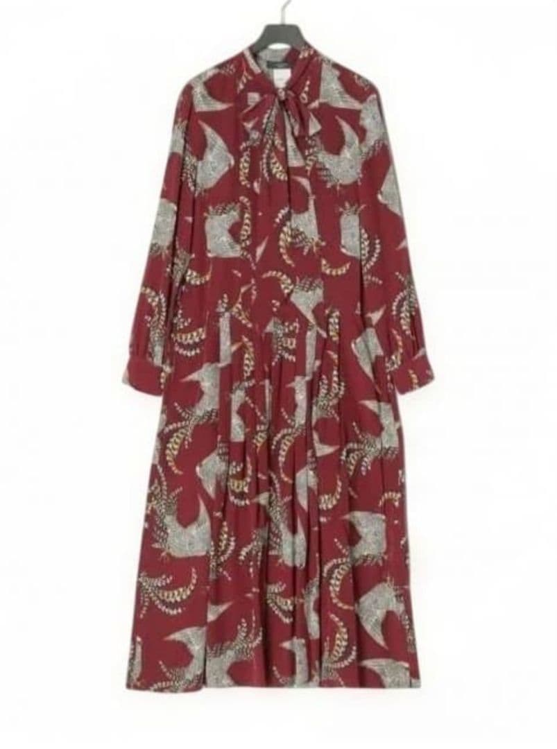 【タグ付き】マックスマーラWEEKEND　ロングシャツワンピース　シルク