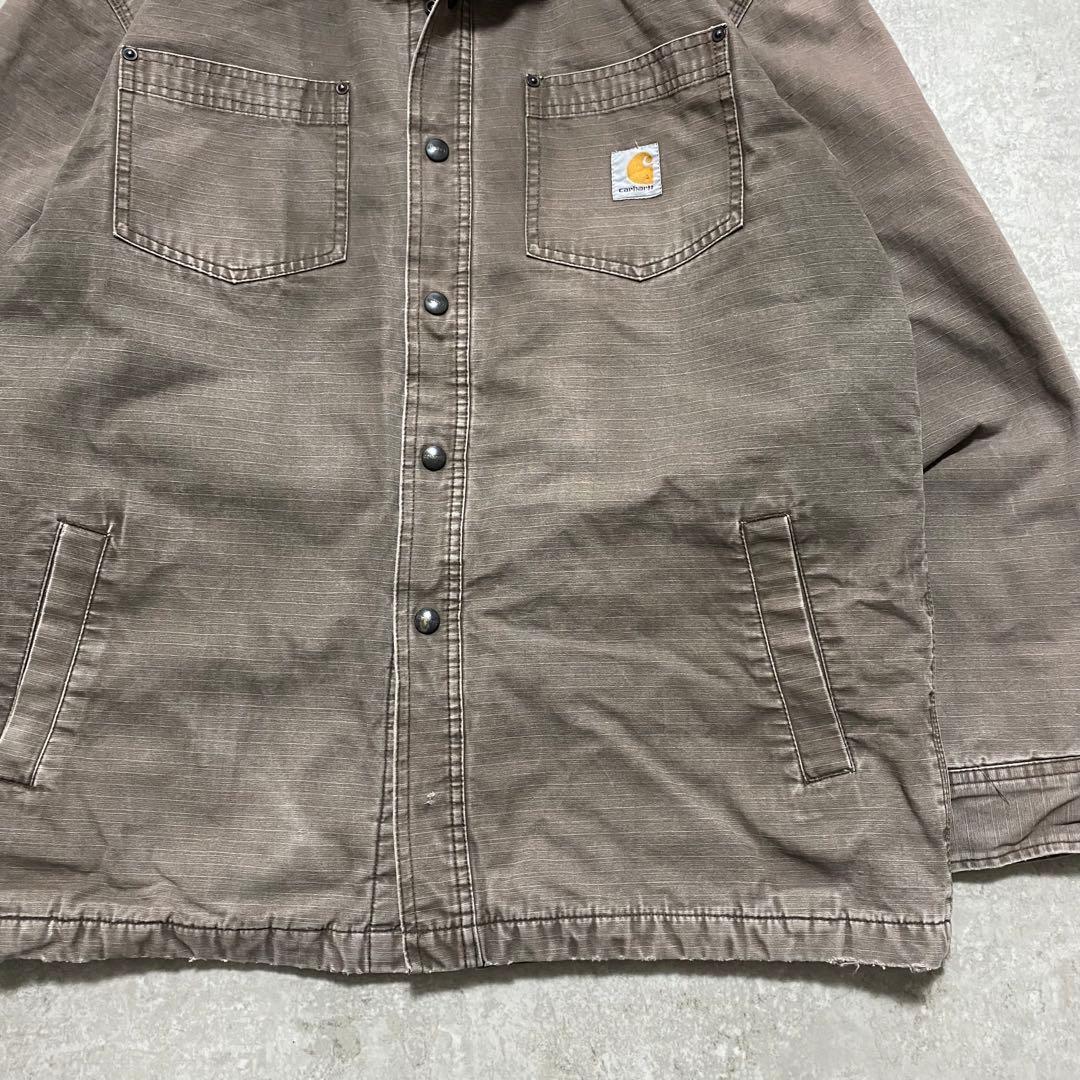 Carhartt ワークジャケット 中綿 フェード M ブラウン