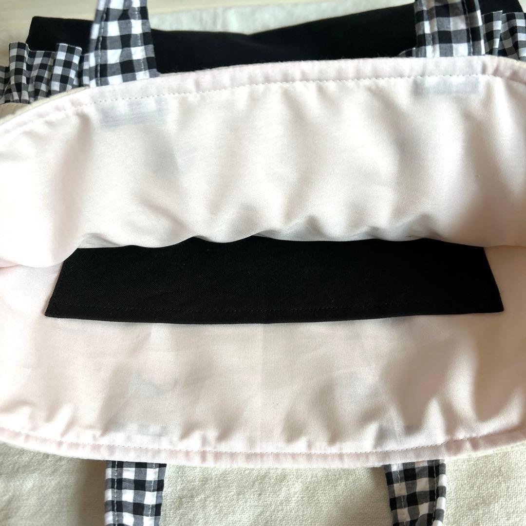 メー❤︎翌日発送！圧縮梱包！　【白地黒ハートヌビ×黒チェック】　女の子