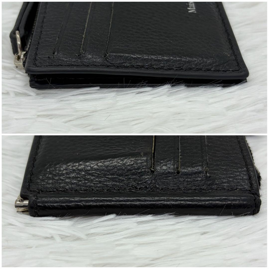 美品✨メゾンマルジェラ マネークリップ 二つ折り財布 ブラック  ジップ